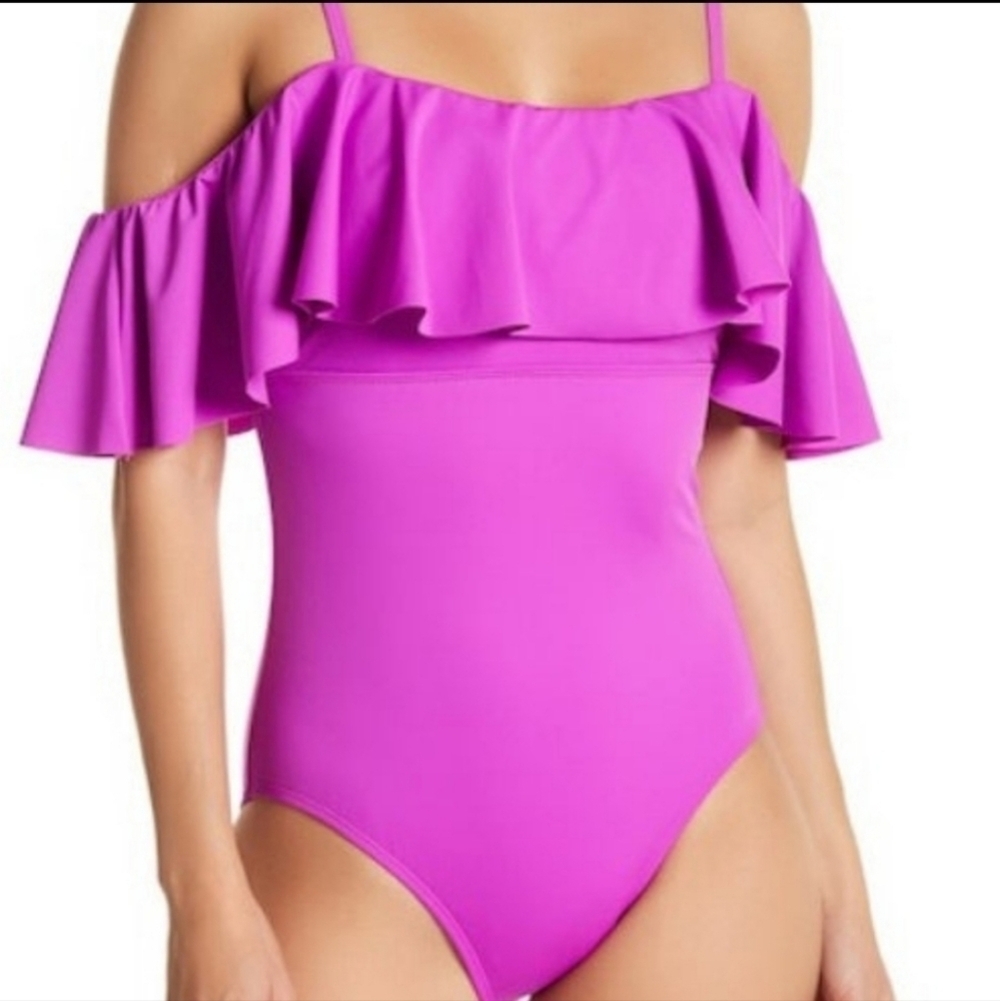 Athena Cold Shoulder Swimsuit Sz 10 like new